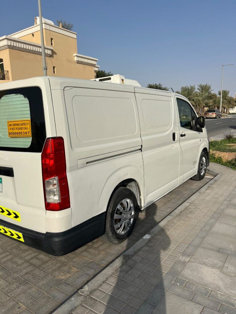 White cargo delivery van providing reliable transport services across the UAE.